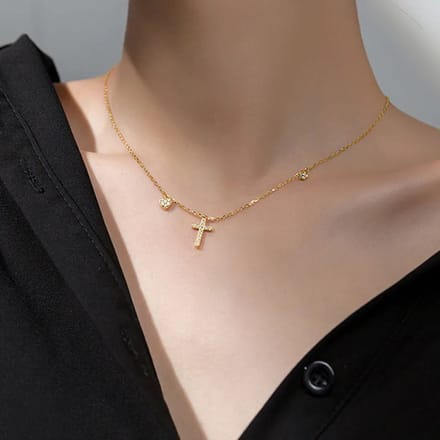JewelGalerie - Ketting- Kruisje-Goud