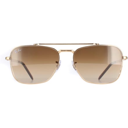 Ray-Ban Vierkant Unisex Goud Bruin Gradiënt RB3636 New Caravan