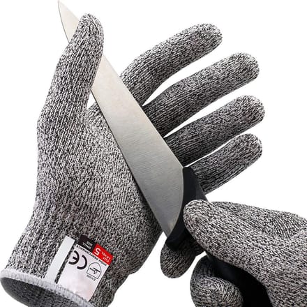 Hypify - Anti-snijhandschoenen - kleur grijs - maat M - grade 5