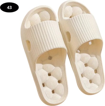 Nivard Badslippers Dames & Heren - Comfortabel - Flip Flops - Sauna - Zomer - Wit - Maat 43