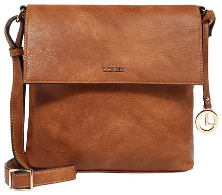 L.CREDI Schoudertas Jana Crossbody Bag Cognac Lichtbruin