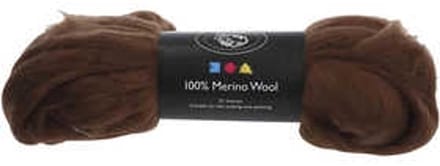 Merino Wol, dikte 21 my, bruin, 100 gr/ 1 doos