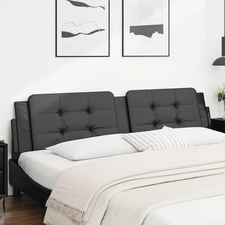 vidaXL Hoofdbordkussen "Zadar" 193 cm kunstleer zwart