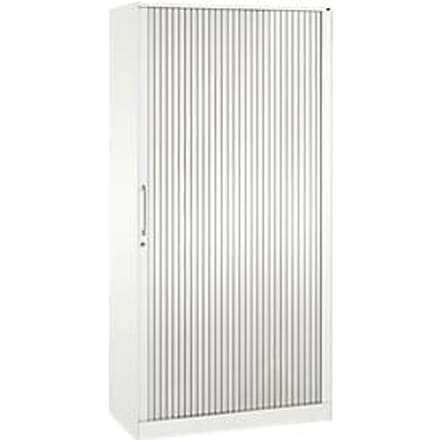 Roldeurkast ASISTO C 3000, 5 ordnerhoogten, B 1000 mm, wit/wit