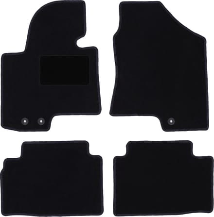Zwarte veloursmatten voor: Kia Sportage III SUV (2010-2015)