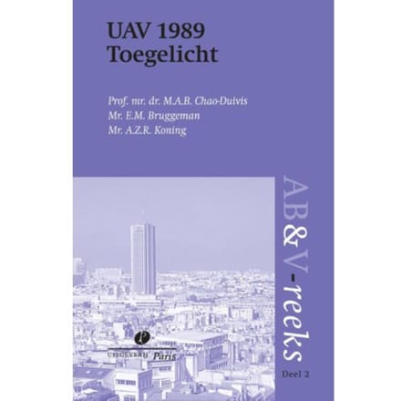 Uav Toegelicht - Abv Reeks - M.A.B. Chao-Duivis