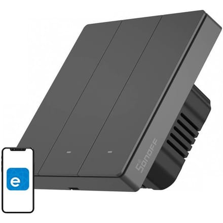 Sonoff SwitchMan Smart Wall Switch - M5 - Mechanische slimme schakelaar - 3 Kanaal - Ondersteunt App en spraakbesturing - Smarthome