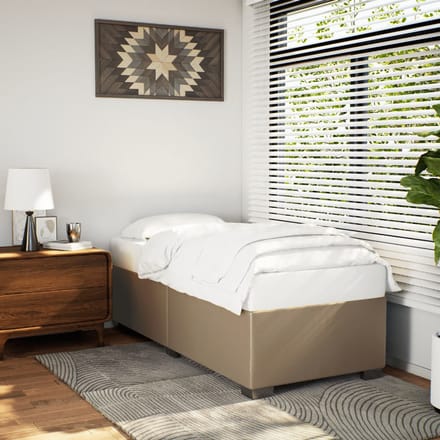vidaXL - Bedframe - kunstleer - cappuccinokleurig - 90x190 - cm