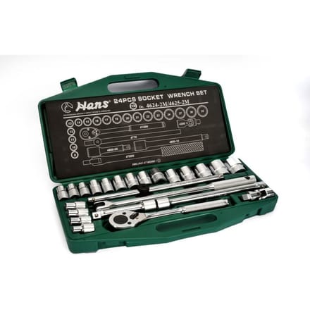 Dopsleutelset HANS 1/2 inch 12-kant 24 Stuk (8 mm - 32 mm)