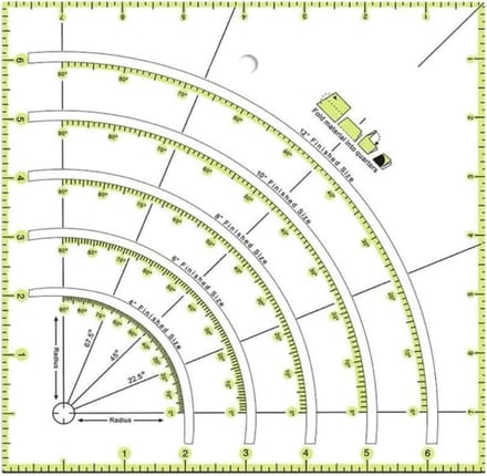 Vierkante Quilt Liniaal 20x20cm met Precisie Raster voor Patchwork en Naaien