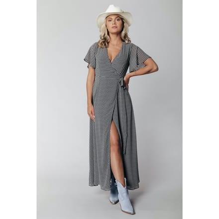 Colourful Rebel Ava Geometric Maxi Wrap Jurk - Maat S