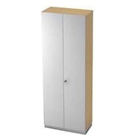 Archiefkast 6 ordnerhoogten, B 800 x D 420 mm, esdoornpatroon/zilver