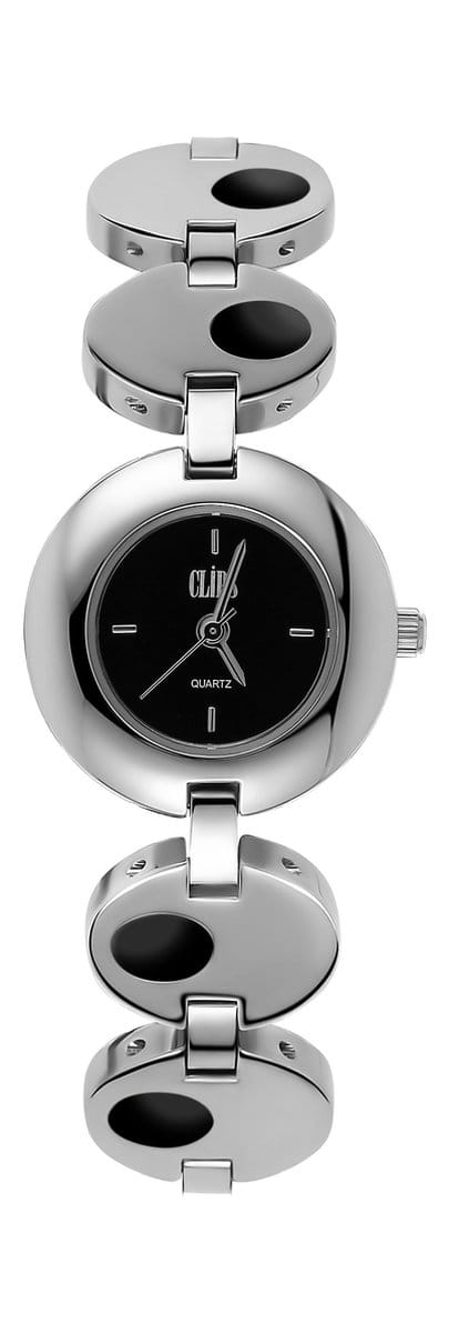Clips 553-2007-48 Horloge - Staal - Zilverkleurig - Ø 23 mm