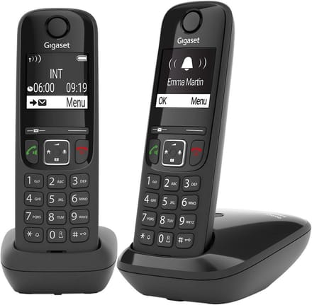 Draadloze DECT Telefoon met 2 Hoornen - Groot Display & Grote Toetsen - Handsfree Functie