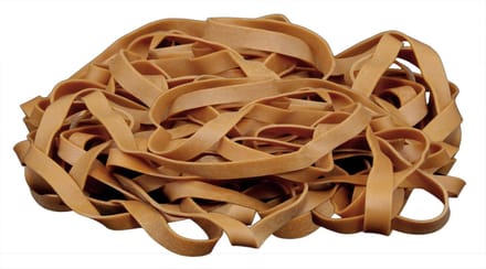 1 kg - Elastiek - naturel - diameter 80mm - breedte 10mm - in zak - ca 255 stuks