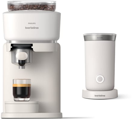 Philips Baristina + Melkopschuimer Bundel - BAR303/00 - Espressomachine - Pistonmachine - Wit