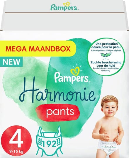 Pampers - Harmonie Pants - Maat 4 - Mega Maandbox - 192 luierbroekjes