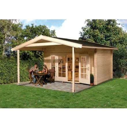 Weka Tuinhuis Met Overkapping 137 Type A Gr1 380x500cm