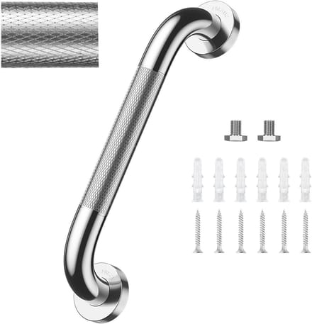Badkamer Handgreep - Veiligheidssteun Wandbeugel - Extra Stabiliteit - Superieure Grip Ontwerp - 40 cm - Zilver