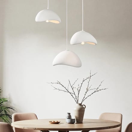 LumenXL 3-lichts Wabi Sabi hanglamp wit steeneffect - Sora