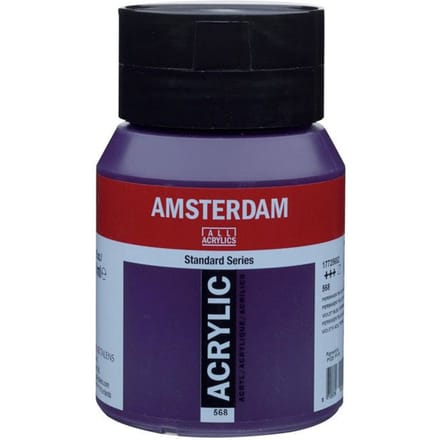 Peinture Acrylique - Violet bleuâtre permanent - 568 - Amsterdam - Pot de 500ml blauw