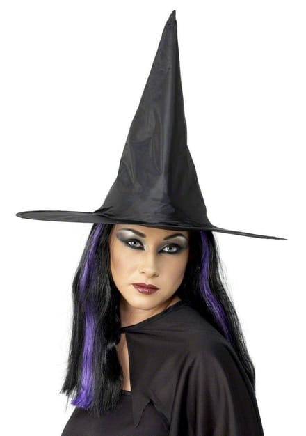 Dressing Up & Costumes | Costumes - Halloween - Witch Hat Shiny Fabric