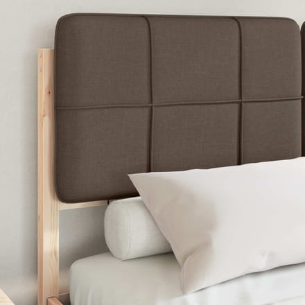 vidaXL - Bedframe - met - Gevoerde - Hoofdbord - Taupe - 140 - x - 200 - cm