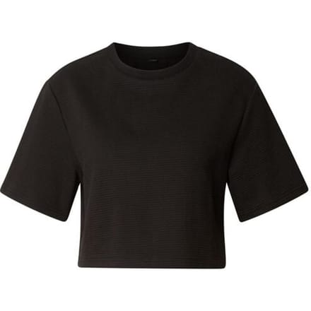 Urban Classics Ladies Structured Jersey Cropped Tee Dames T-shirt - zwart - S