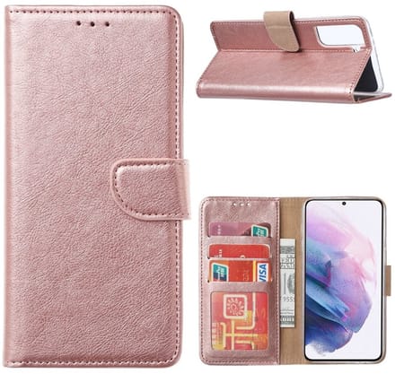 Cityhoesje – Bookcase – Geschikt voor – Samsung A36-A56 – Rosegoud