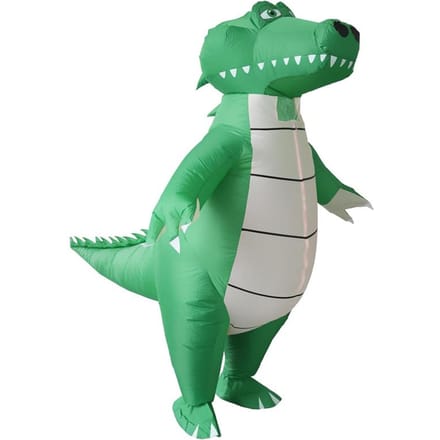 Groot Opblaasbaar Krokodillenkostuum, Volwassenen One size (150-190cm) groen
