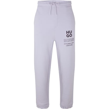 Hugo Mannen Dapurlonga Logo Relaxed Fit Joggers (Licht Paars)