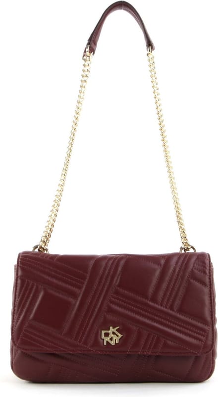 DKNY Leren Schoudertas Alice Shoulder Flap Aged Wine Rood