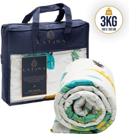 Latona Blanket® Verzwaringsdeken kind 100 x 150cm - 3kg - Dino - Polyester - Weighted blanket