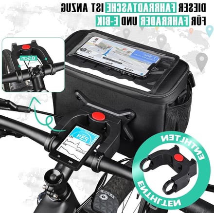 Fietstas - Waterdicht - 5 Liter Capaciteit - Met Verstelbaar Touchscreen - Voor Fietsen en E-bikes
