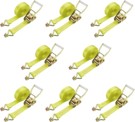 Ratchet Tie Down Strap 2" x 27" - 4PACK - Vrachtwagen- en Aanhangwagen Lading Bevestigen