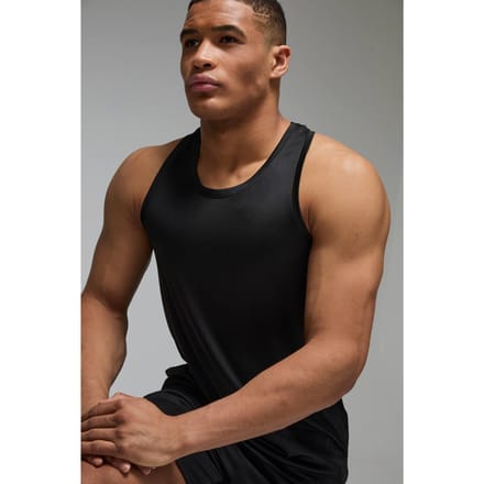 Heren Actieve Regular Lichtgewicht Essentials Gym Vest | Black | Size Medium