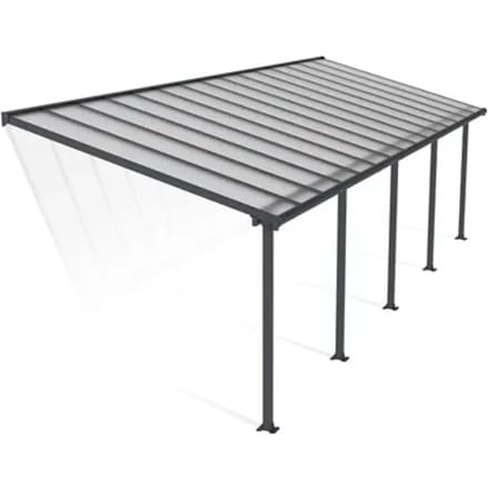 Palram | Canopia - Terrasoverkapping Olympia - Helder - Donkergrijs 924x294cm