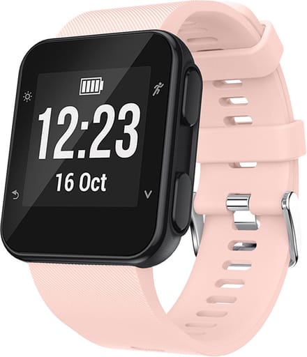 By Qubix - Siliconen bandje - Roze - Geschikt voor Garmin Forerunner 35 / 30