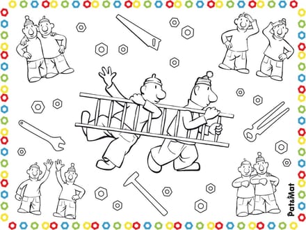 Placemats Kleurplaten Buurman & Buurman - 6 stuks