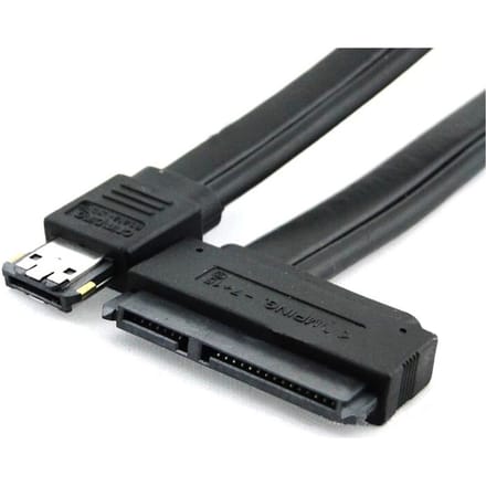 Esata-kabel (Esata+USB-combo) naar 22-pins Sata-kabel.