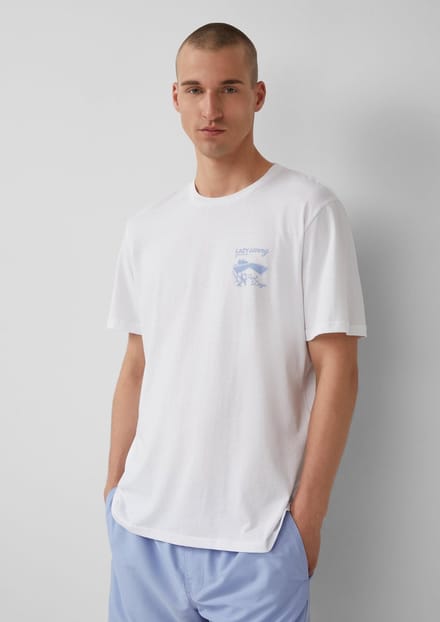Q/S designed by - Heren t-shirt - Maat S - Mannen - wit - katoen
