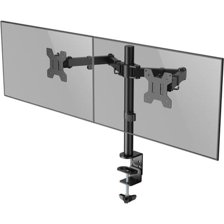 Monitorarm Quantore 2 schermen 17-27 inch zwart