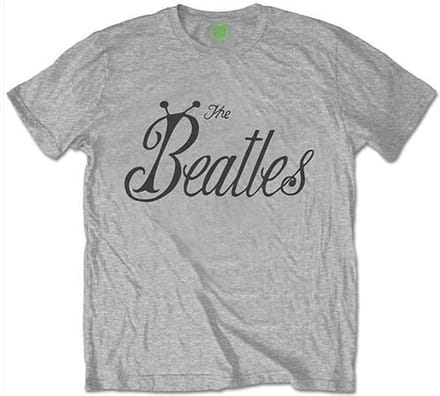 The Beatles - Bug Logo Heren T-shirt - S - Grijs