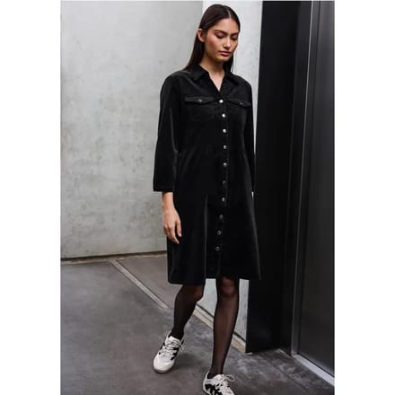 Corduroy jurk met volant