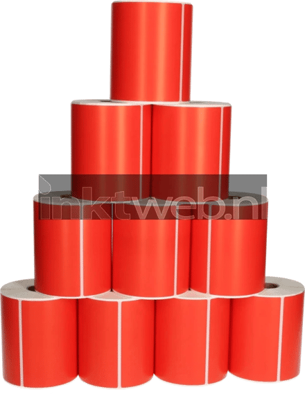 FLWR - Labels / Zebra 10-pack verzendetiketten / rood / Geschikt voor Zebra