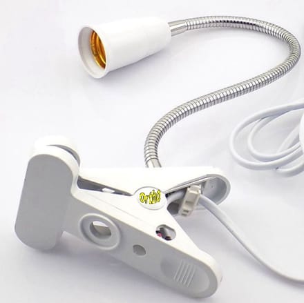 Ortho® - Dubbel Armatuur met Klem - 2x E27 Fitting - Voor 2 Groeilampen - Flexibel & Verstelbaar