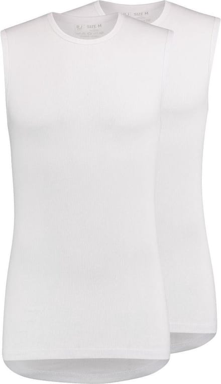 RJ Everyday 2-Pack Hemd Ronde Hals Assen Wit L