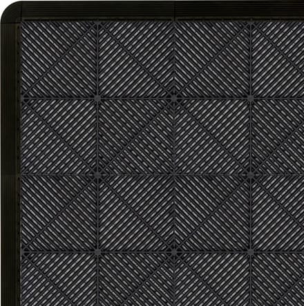 Geventileerde kliktegels - zwart - 3,2m x 6m - 46 randen