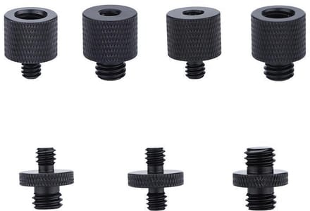 Camerastatief met schroefadapter 1/4" naar 3/8", 6-delig