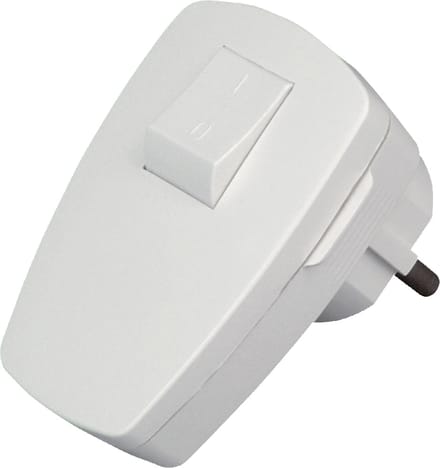 Kopp 170402006 Haakse stekker met randaarde Kunststof Met schakelaar 230 V Wit IP20